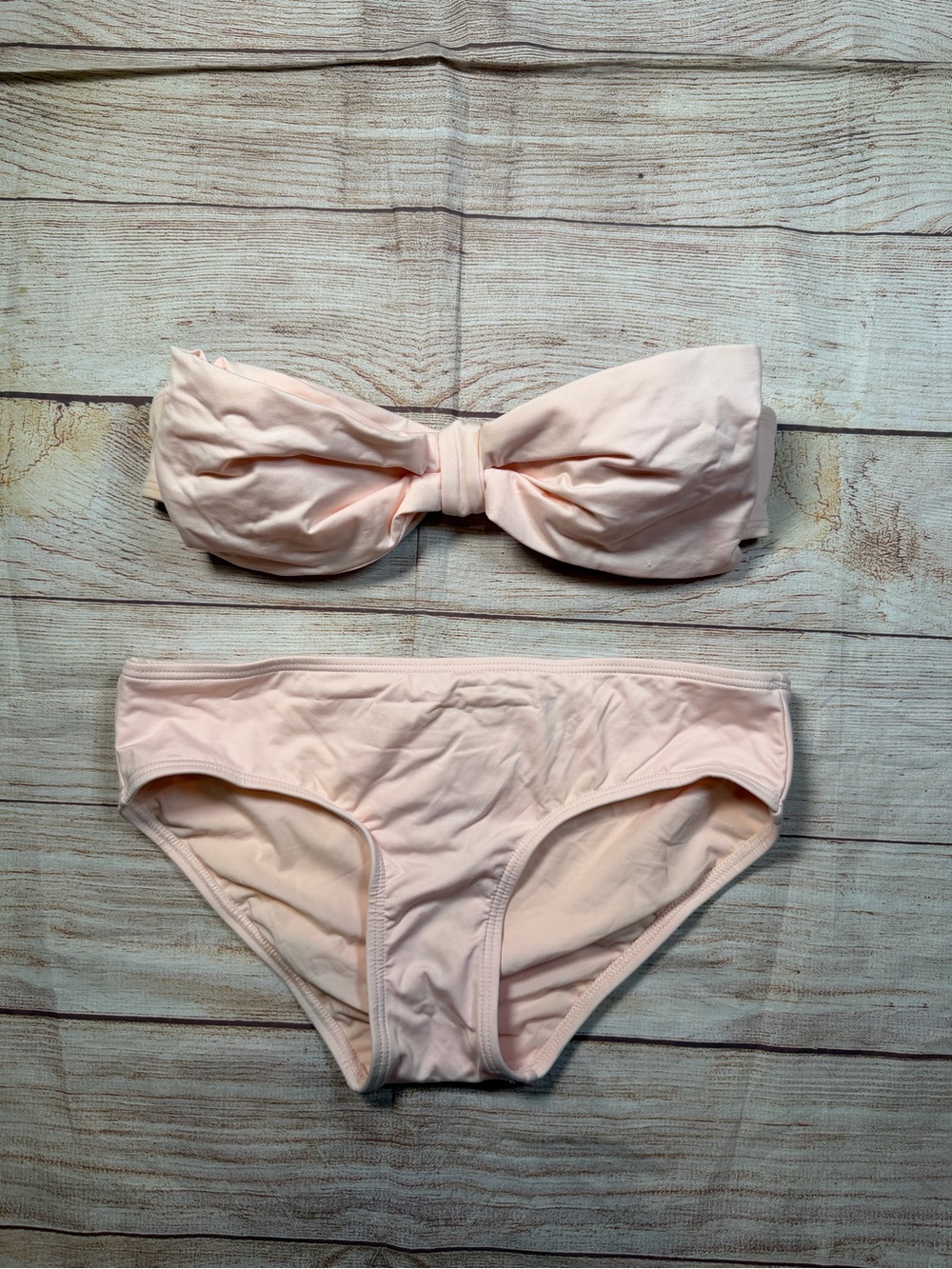 Kate Spade Bandeau Bow Bikini Set in Light Blush Pink